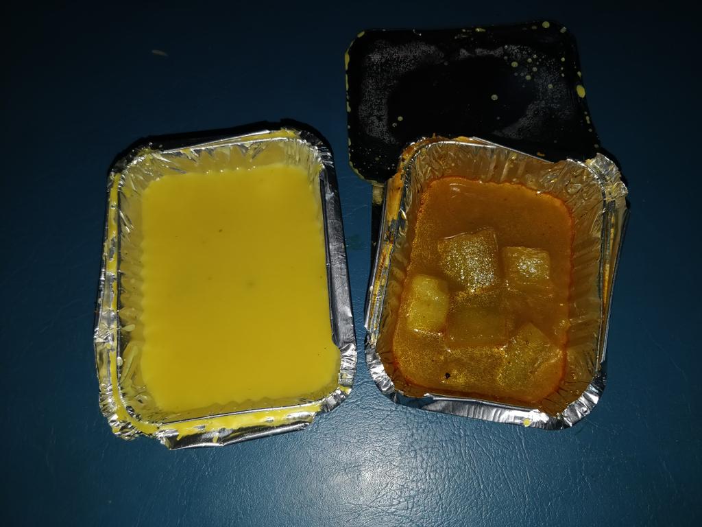 divyam023's tweet photo. @RailMinIndia this is the quality of food that was provided by the train staff. Daal which was nothing but yellow water and mix veg which was only gourd with one pc of soya. And they took 100₹ for this muck. Please look into this. Padatik express 12378. PNR 6435919019. NJP stn. https://t.co/t7dssZAi7m