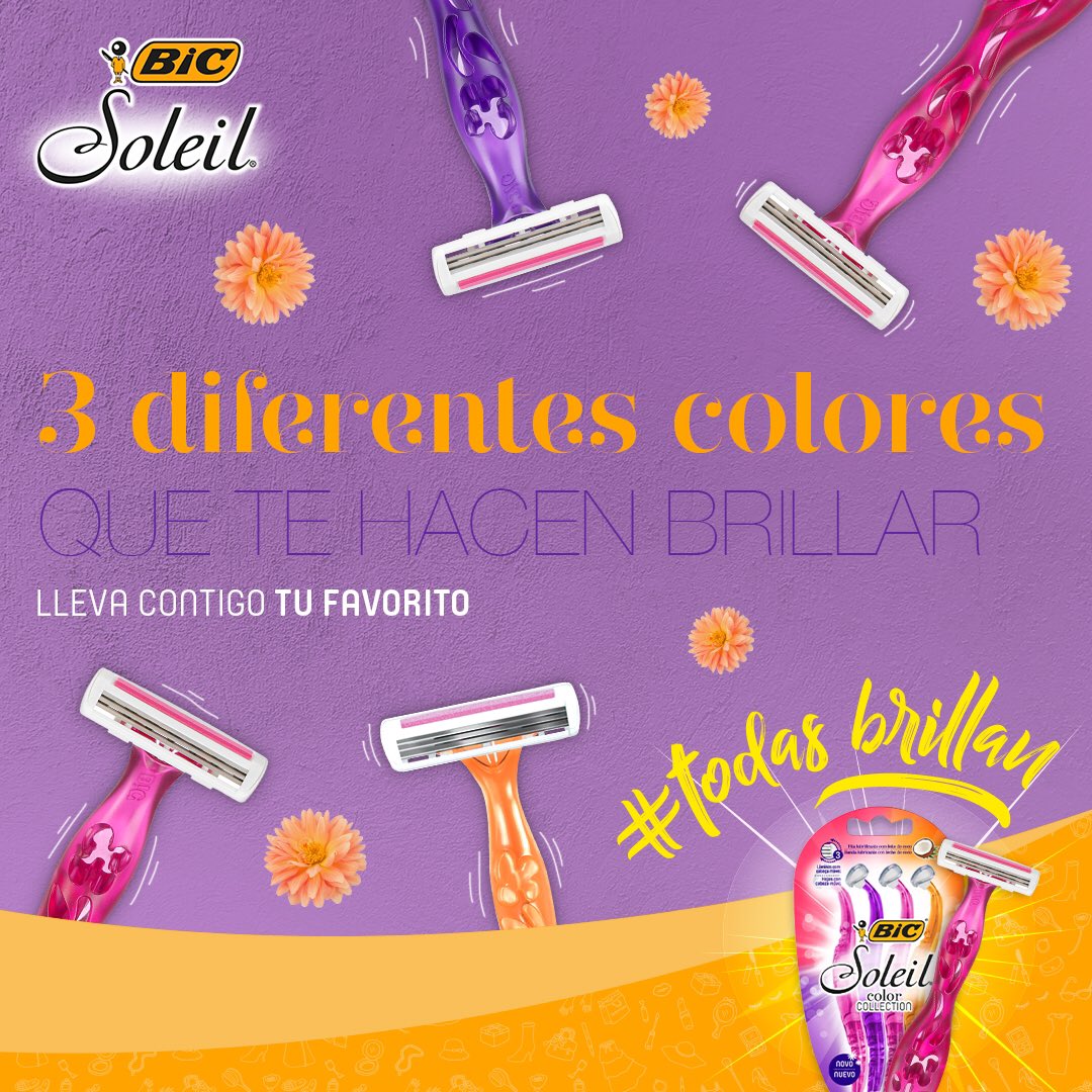 BIC_Ecuador's tweet photo. Tu actitud combina con la diversión, y los colores de #BIC Soleil con tu outfit👗👛 ¡Elige tu preferido! #TodasBrillan con BIC Soleil https://t.co/npcfhGhG62