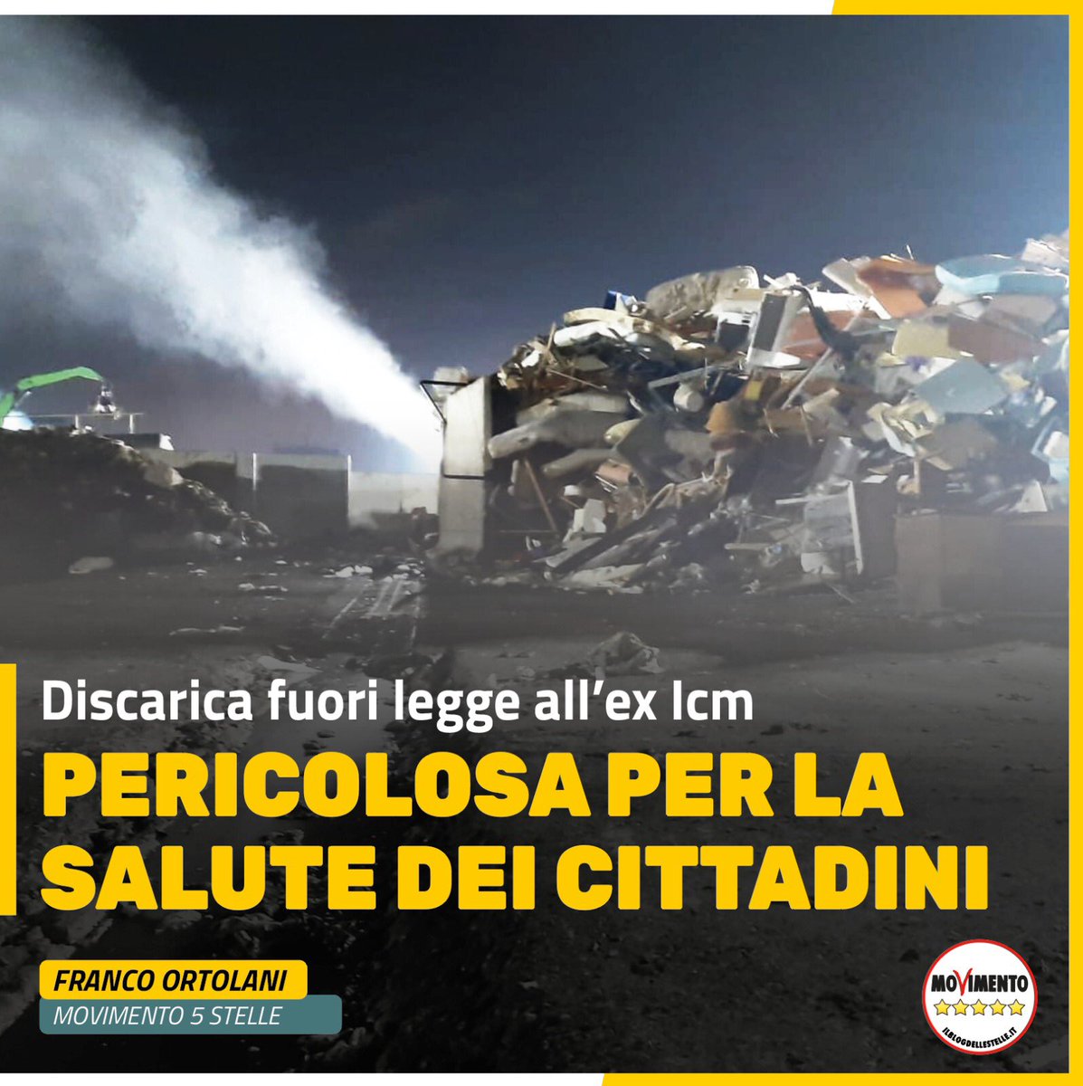 Francortolani's tweet photo. Napoli orientale zona SIN: "discarica" all’ex Icm. Un deposito temporaneo di rifiuti è diventato una discarica a cielo aperto. La grave e insostenibile situazione è stata denunciata con interrogazioni parlamentari dallo scrivente e dal Sen. @enzopresutto_ Non c’è stata risposta! https://t.co/tNg0Ff3ICC
