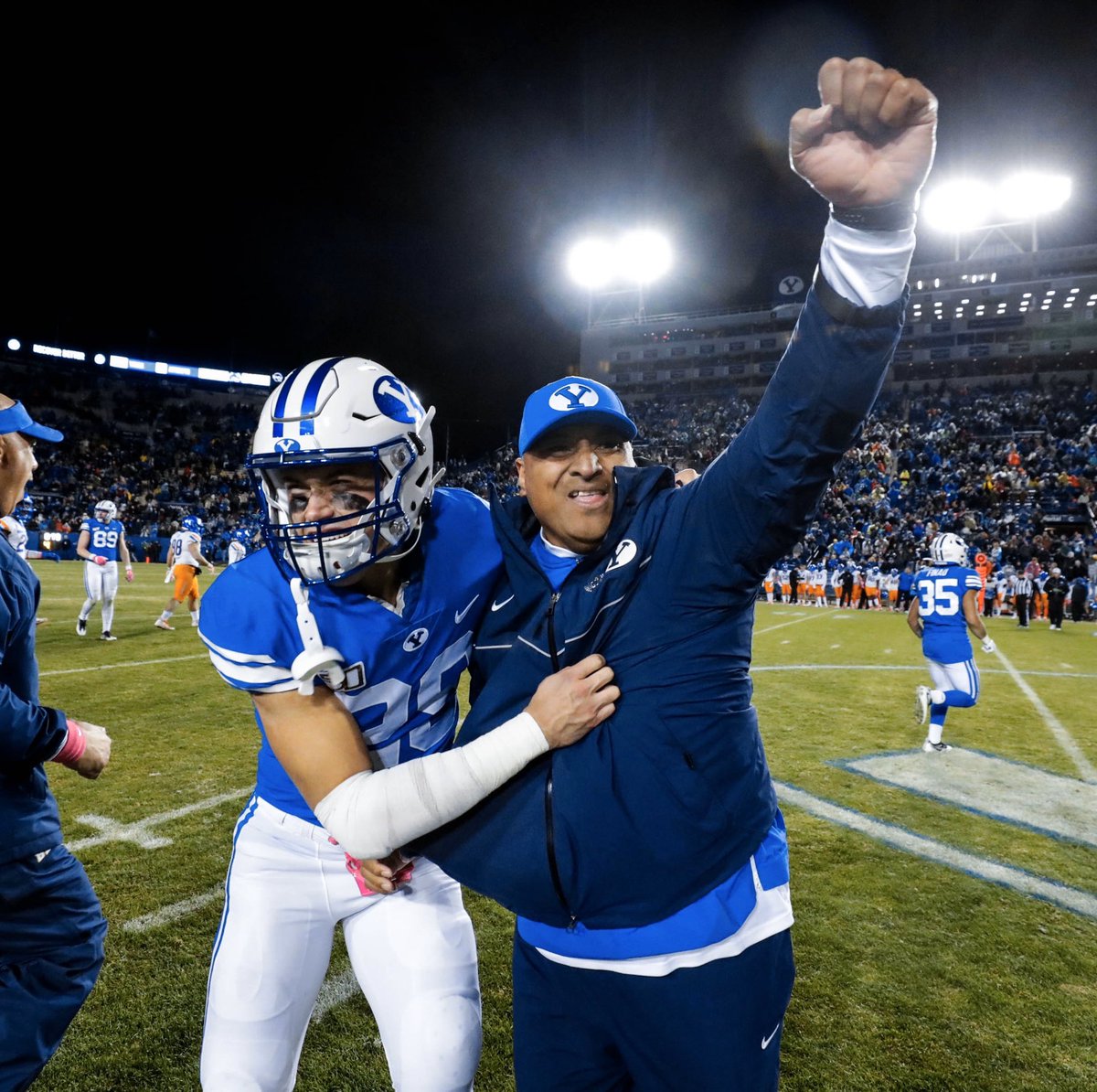 DaveMcCannTV's tweet photo. THE PERFECT STORM!! Don’t miss “After Further Review” tomorrow (Tuesday) at 5 MT on the free BYUtv App and https://t.co/ByTjZSzsJv #GoCougs #BYUFOOTBALL #BYUAFR #BYUSN #BYUvsBSU https://t.co/xBFRn1r5dc