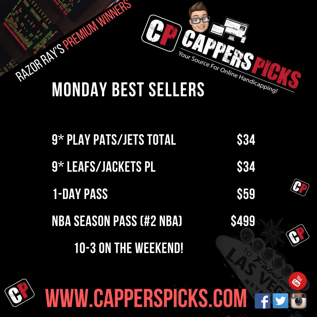 Cappers_Picks's tweet image. #MondayNightFootball pick is up! Here are my HOT selling packages for today! You know what to do! CappersPicks.com Find my sales page (Top of the screen) Click Razor Ray! Grab yourself a winning package for Monday! #Betting #RazorRay #SportsTipster #SportsHandicapper