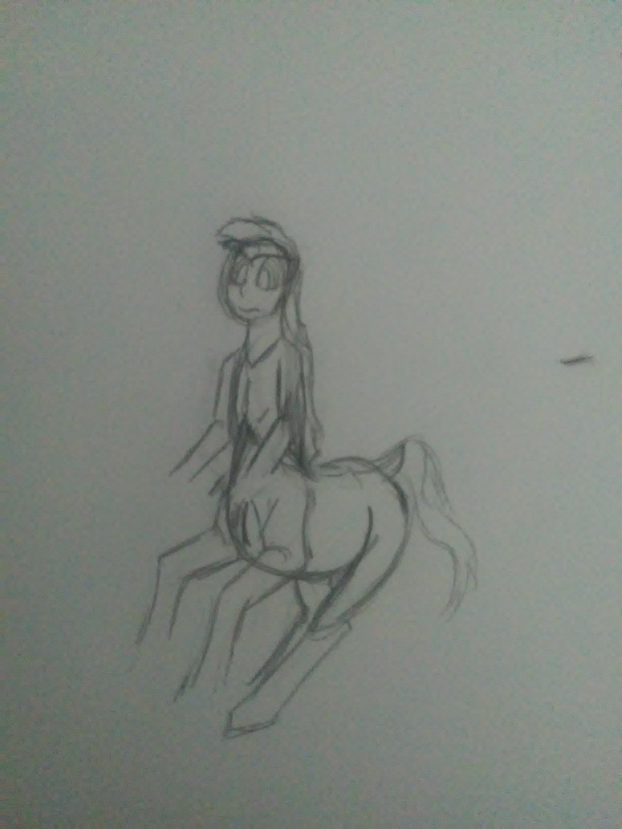 SilbernePegasus's tweet photo. Sketching a little crossover about MLP and a book i read.
First step trying an centaur.
I'm not good in drawing humans, so pls forgive me for the human part. I tried it in Mlpstyle
#MLP #MLPFiM #Crossover #ClansofCavallon #Centaur #sketch #Brony #Bronies #Mlpstyle https://t.co/NjFWk1wUhZ