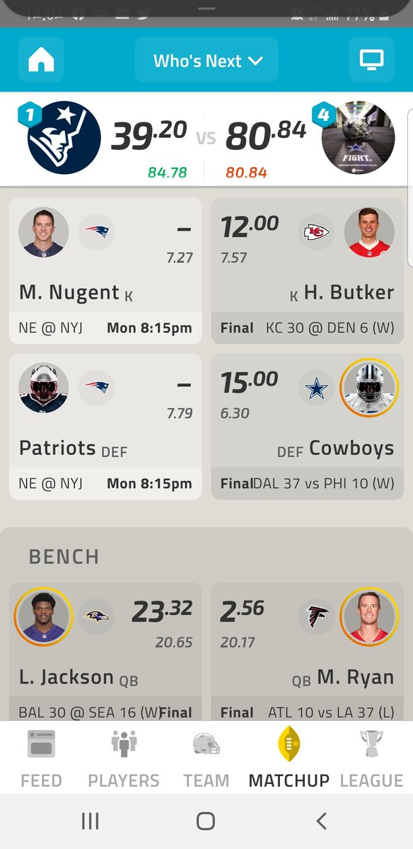 Solido39's tweet photo. #NFLFantasyLive
I need 42 points to stay undefeated! https://t.co/g9qxifycDu