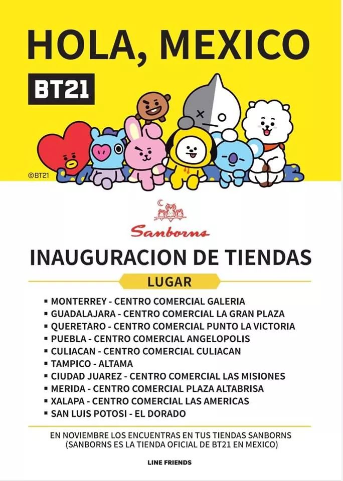 BTS_SLP's tweet photo. Hi Army!!

Abrirán de manera permanente una tienda de #BT21 en Sanborns de Plaza El Dorado♡💖

🌸💖 https://t.co/fVnKHtNj0H