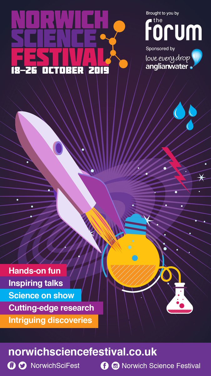 It's half term and Norwich Science Festival 2019 is off to a fantastic start! Join us on Thursday for Chemistry Day at The Forum for spectacular shows and activities! Norwich Science Festival  #NorwichSciFest ow.ly/NP3B50wQqwv