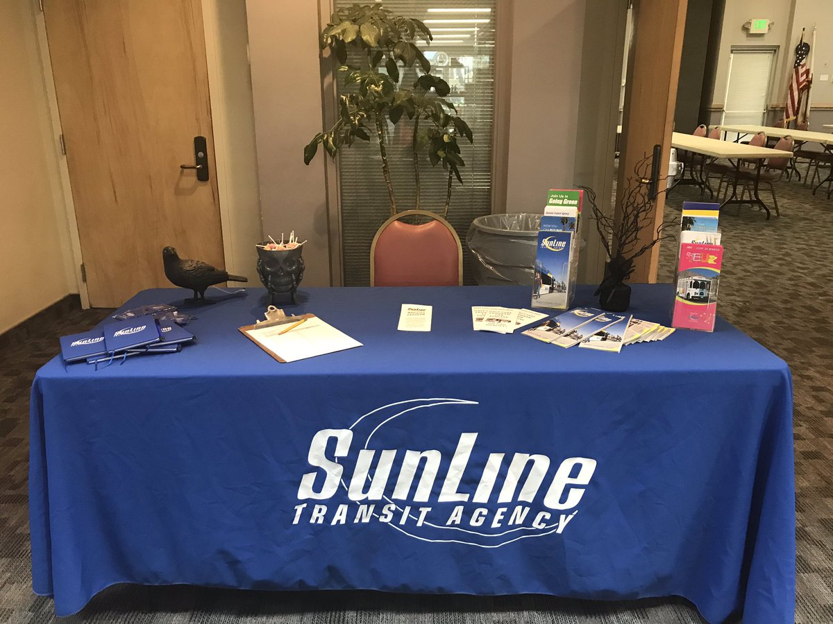 SunlineTransit's tweet image. SunLine is at the Mizell Senior Center in Palm Springs off Sunrise/Ramon from 9AM to 11AM. Drop by and say hi to a SunLine Representative. Feel free to ask questions about programs and services we offer. #sunlinetransit #mizell #seniorcenter #PalmSprings