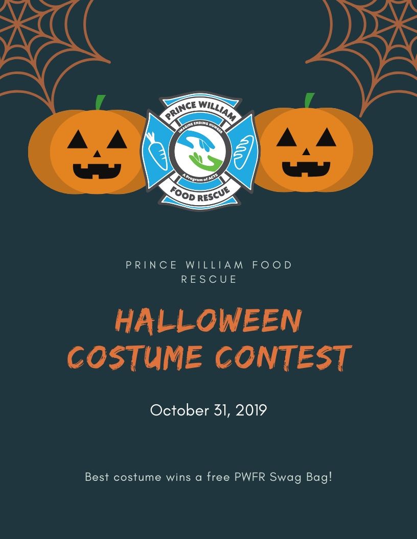 PWFoodRescue's tweet photo. Get your costumes ready for Thursday, Oct. 31, 2019!π
1. Complete a rescue in your costume
2. Snap a picture of yourself in your costume
3. Tag PWFR on social media to enter to win our costume contest to get a free swag bag!
#PWFR https://t.co/4r8mUMX0qj