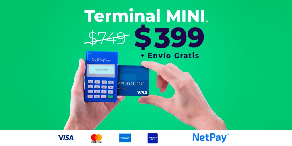 ¡Estamos de OFERTA! 👀
Ahora puedes obtener tu #TerminalMini por tan solo $399 pesos 😱💯

✅ Recibe tu dinero en 24 horas
✅ Vende a meses sin intereses
✅ Acepta todas las tarjetas de crédito y débito
... y más

🚚 Envío GRATIS en todo 🇲🇽
🛒 Cómprala en: bit.ly/TerminalMINI