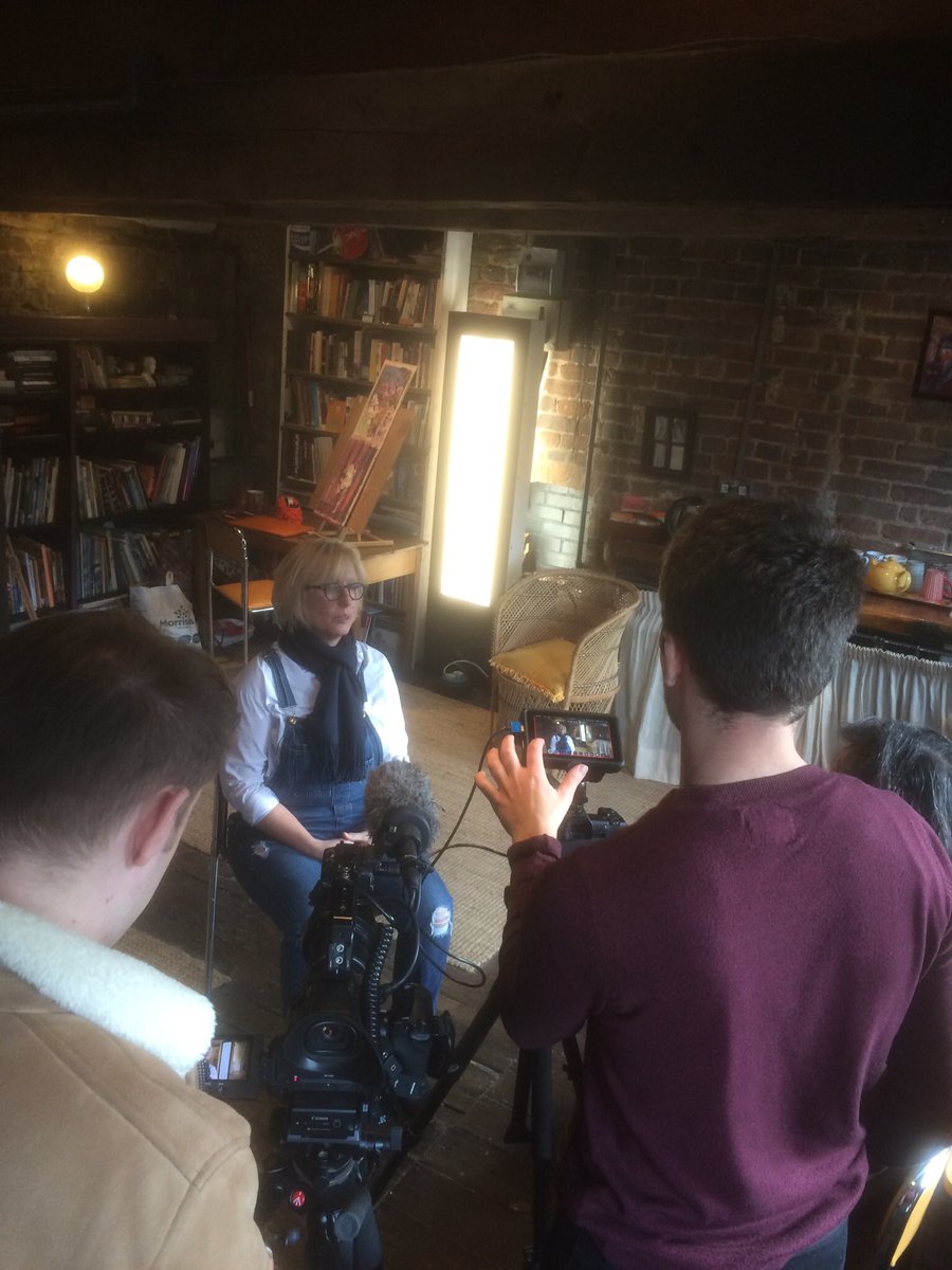 RuskinToday's tweet photo. We’ve commissioned a short film from #Taskscape celebrating & reflecting on our @RuskinSheffield & #RuskininWyre projects. Good to have 1st interview in the bag; many thanks to Companion @HilaryJBaker & @jennymrobbins & good to be working with Alastair, Ollie & Kurt. #ruskin200 https://t.co/1G9UEqrmTm