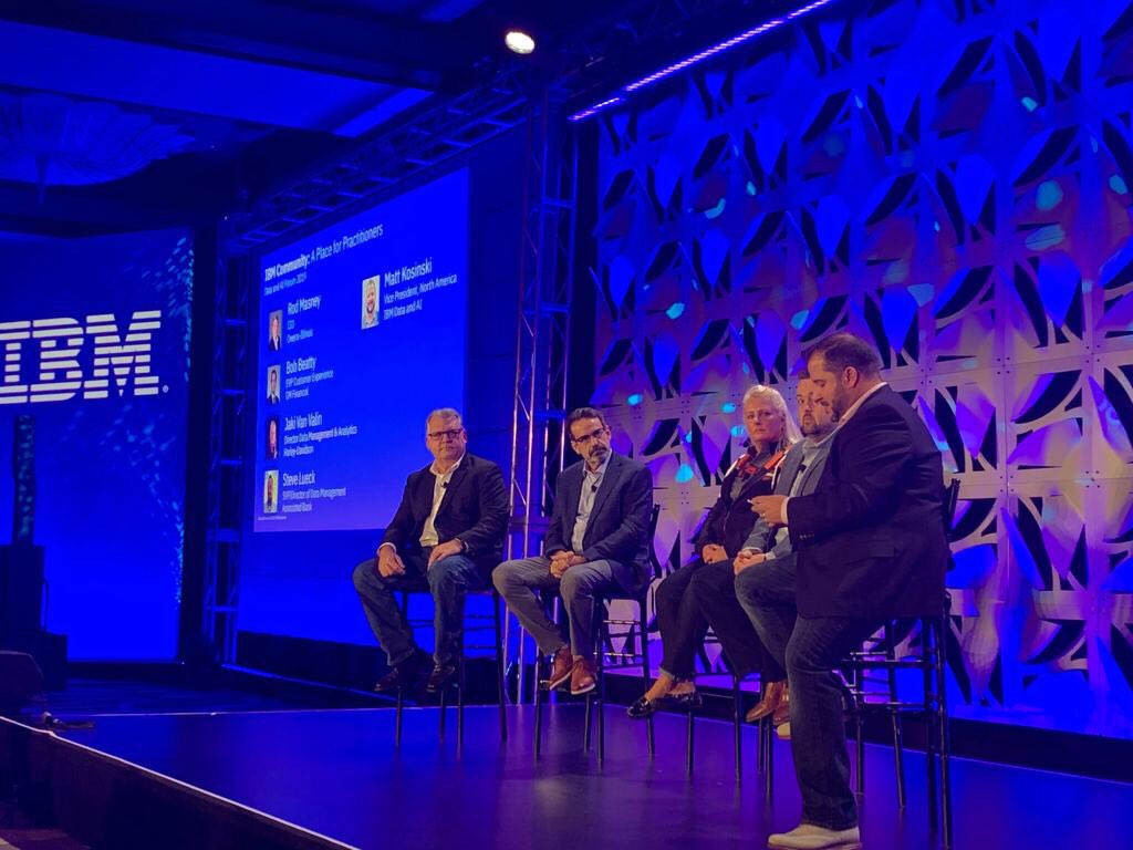 Great kickoff to IBM Data and AI Forum in Miami.  #DataAIForum.
Thanks for #mattkosinski hosting clients from Harley, GM Financial, Associated Bank and Owens Illinois Talking about their Journey to AI