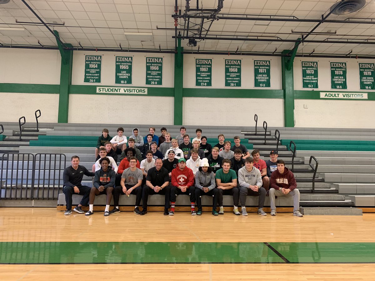 EHSHornetsFB's tweet photo. After an inspiring chat w @ContinuedFight and the weekend off these boys are ready to get back to work for the playoffs!! #full48 #1yard #hornetpride #edinafb #FEARTHEHIVE https://t.co/YJFUY4EpRY