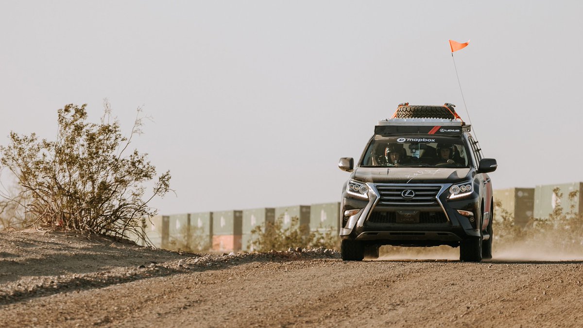 Lexus's tweet photo. Congrats to Team @thexelles on taking the win in the #4x4 Class and the #BoneStock Award. That's right! Bone stock #LexusGX 460. @RebelleRally https://t.co/nUWbmrznq2