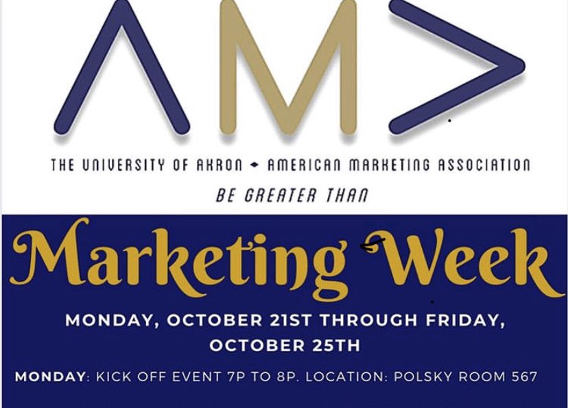 UAkronAMA's tweet photo. TONIGHT #freepizza ! Come hangout with us &amp; kick-off our marketing week! Find out everything we have in store this week: 7pm in Polsky 567 #marketing #free #MarketingMonday https://t.co/hWRXS4FZIy