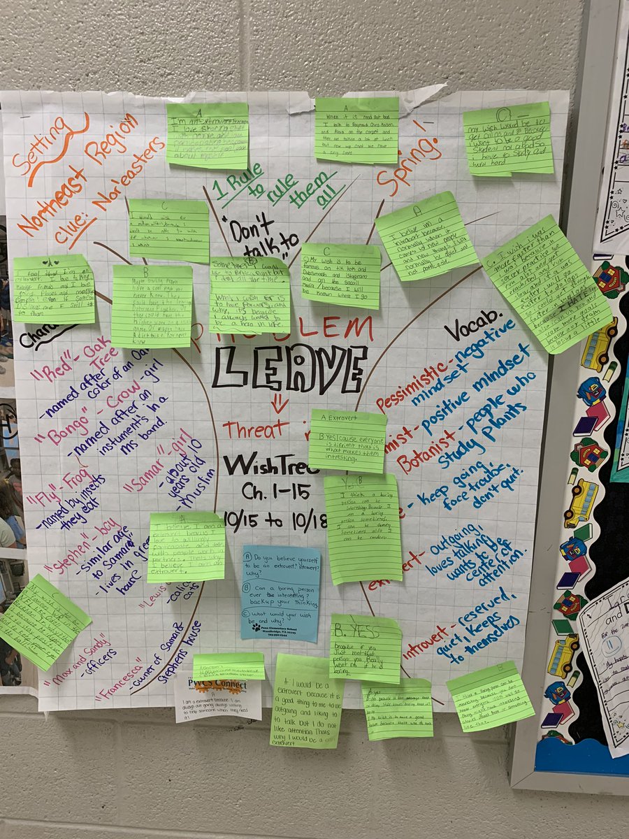kanevskyJay's tweet photo. I know this delayed but look at what our class did for #NationalDayOnWriting last Friday! #whyiwrite #shareyourvoice #writeyourthoughts #pennESpanthers we used our #ONEbookONEschool #thewishtree to think/react/write our thoughts on the book. #pwcsproud https://t.co/j8rwmPXmsX