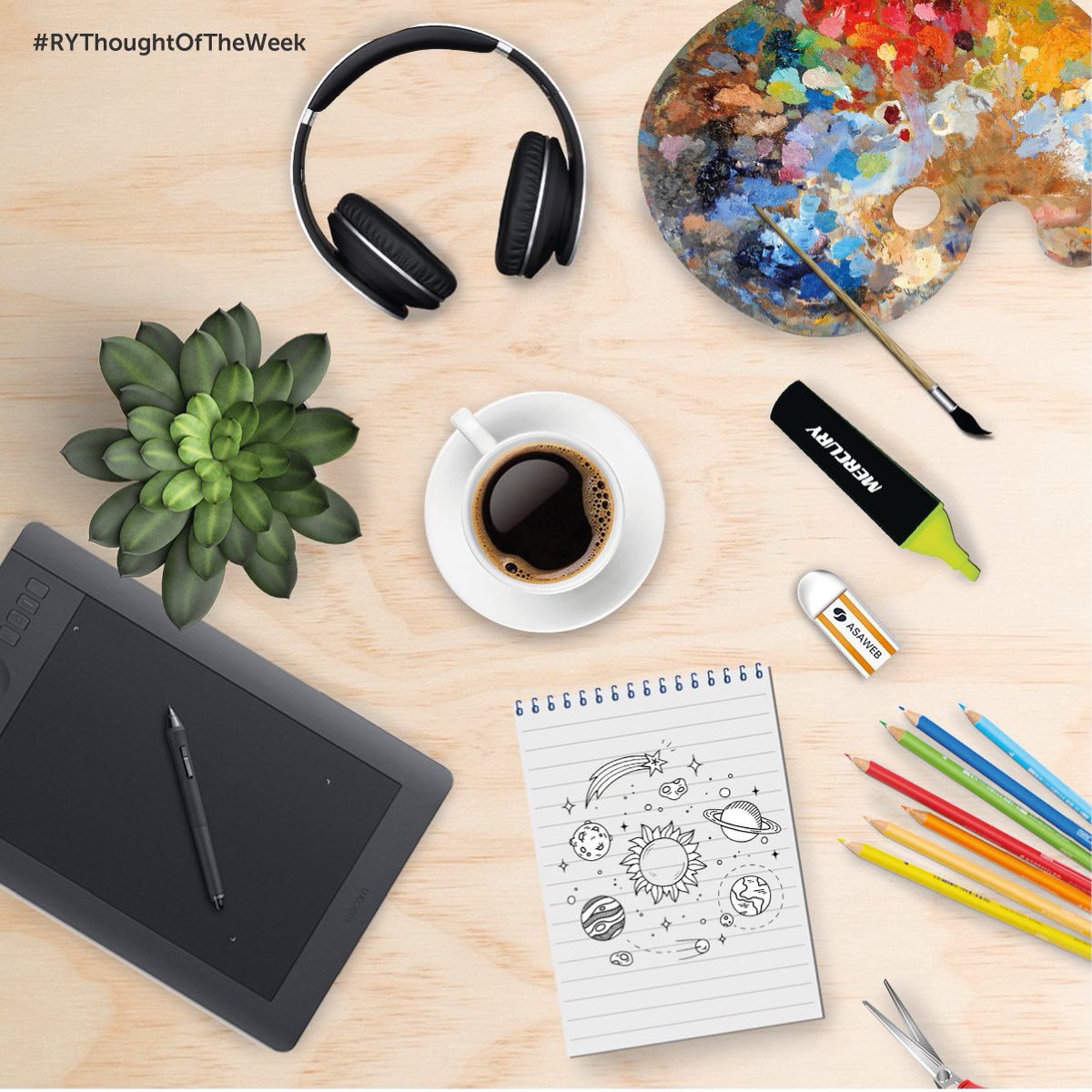 RedAndYellowEd's tweet photo. 25 October is #InternationalArtistsDay! Art & creativity is an essential part of the human condition & experience. Thank you to all the artists who have portrayed soul & spirit through the almost endless methods, mediums and materials. Are you an artist? #RYThoughtoftheWeek https://t.co/mrC5SWrB47