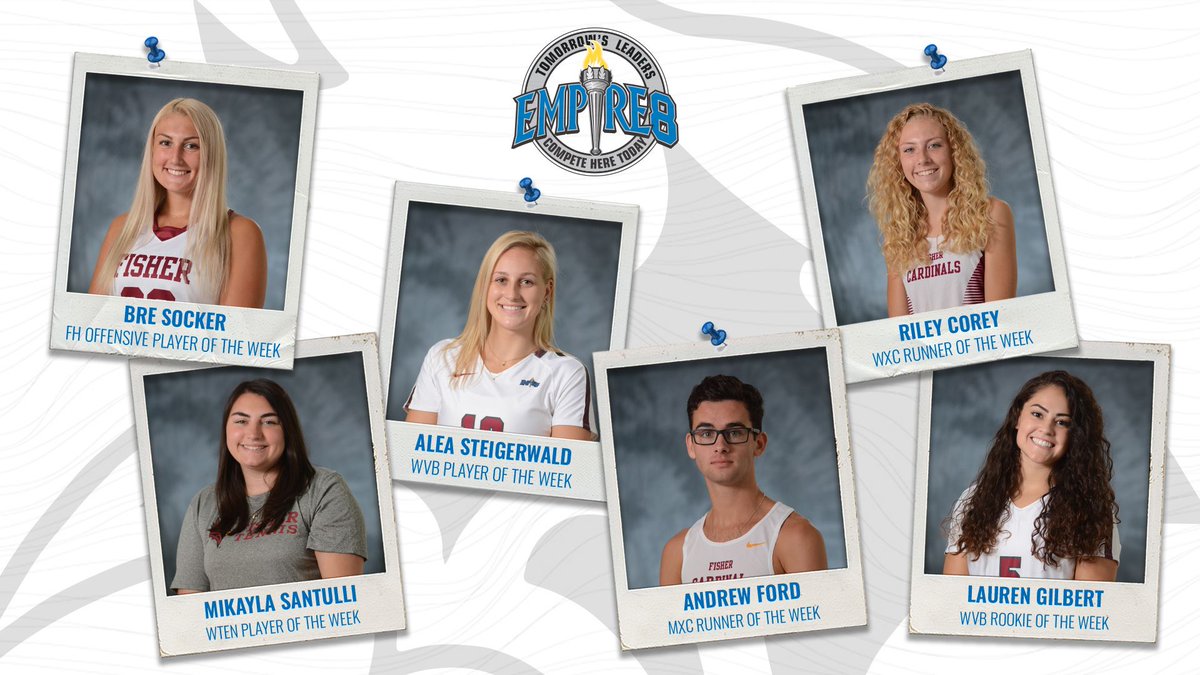 We got 1-2-3-4-5-6️⃣ Cardinals that won <a href="/Empire8/">Empire 8</a> conference honors this week❗

Read about it ⬇️
buff.ly/2VXeEe6

#GoFisher

@SJFCVB / <a href="/fisherfieldhoc1/">fisherfieldhockey</a> / <a href="/sjfctennis/">Fisher Tennis</a> / <a href="/Fisher_XCTF/">St. John Fisher Cross Country and Track and Field</a>
