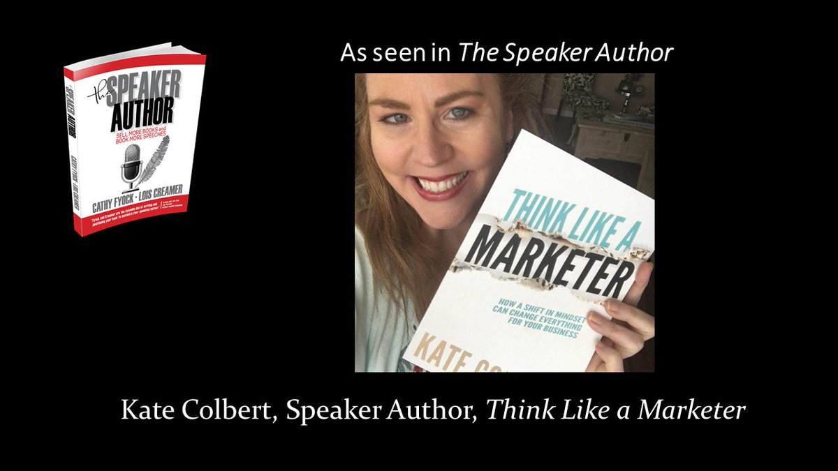 CathyFyock's tweet image. Do you know how to #ThinkLikeAMarketer like #SpeakerAuthor @KateColbert?