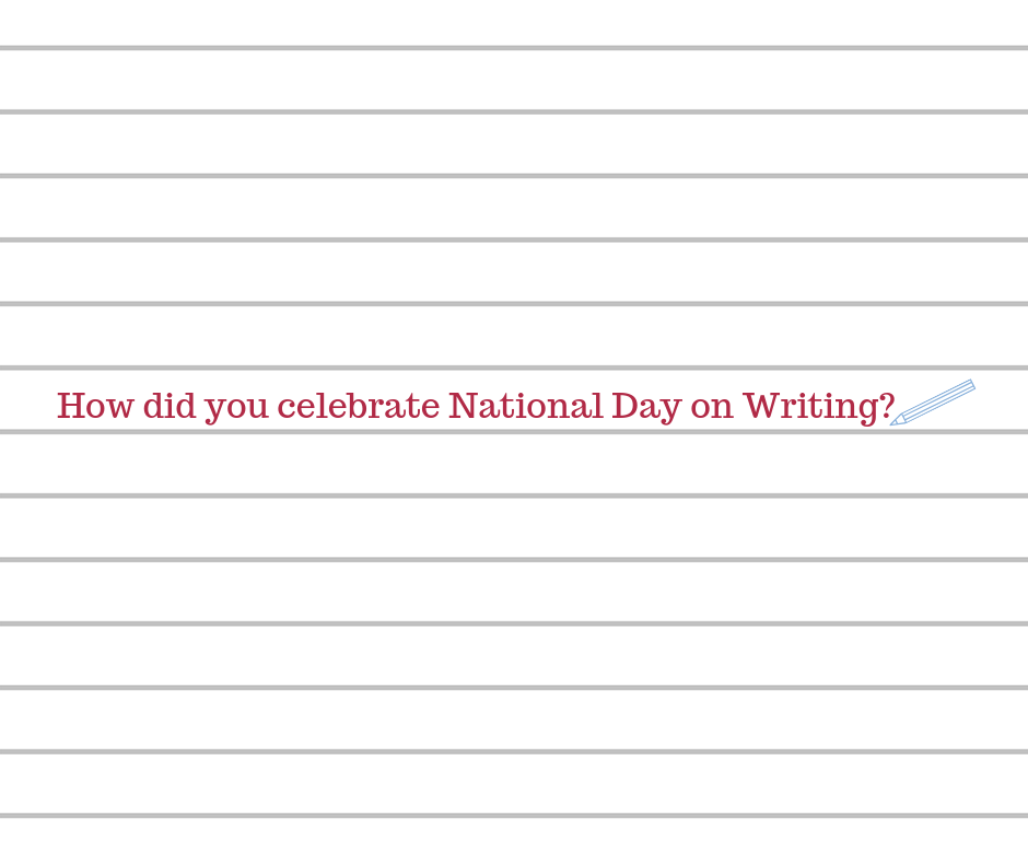 NdsuEnglish's tweet photo. National Day on Writing was yesterday! What did you do to celebrate the day? #rrvwp #nationaldayonwriting #literacy #celebratingwriting Red River Valley Writing Project https://t.co/Tg0mTUMrLO