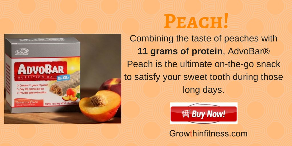 GrowthInFitness's tweet photo. Want to have a "peachy" day &amp; with 10g of Protein?  Start here!
https://t.co/qYa0ihnuta
#healthysnack #advocare #proteinbar https://t.co/VCGiAczppI