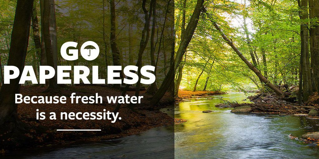 More than ½ of U.S drinking water originates in forests. To protect forested watersheds, help us plant up to 1 million trees with American Forests by going paperless. #OneMillionReasonsWhy tkpl.us/diefo