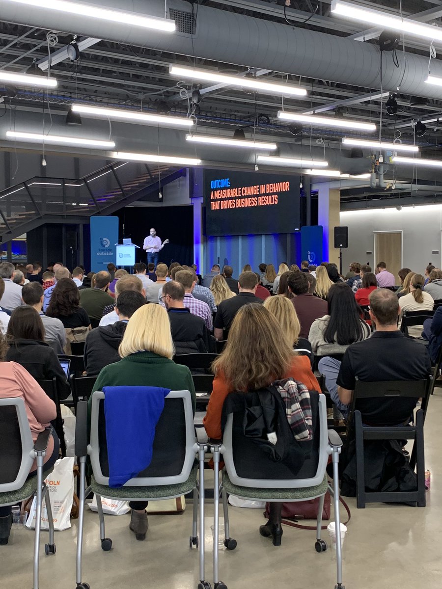 audcrane's tweet photo. Psyched to catch @jseiden talking about outcomes over output at #theiosummit https://t.co/Y7uR8Bn5Ee