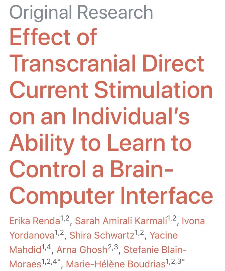 brainlab_mcgill's tweet photo. Our newest publication on the use of non-invasive brain stimulation to promote the acquisition of a brain computer interface task.
https://t.co/ON2OeF3pfm

#BrainHealth https://t.co/GnoWNi3TU6