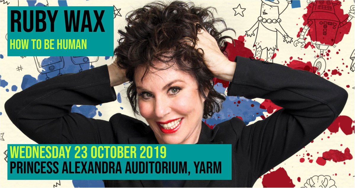 The wonderful Ruby Wax is at <a href="/PAAuditorium/">The PAA</a> Yarm this Wednesday with 'How to be Human'. Based on her bestselling book, Ruby’s show answers all your questions on evolution, thoughts, emotions, the body, addictions, relationships, kids &amp; compassion.

🎟️  thepaaonline.org/whats-on/ruby-…