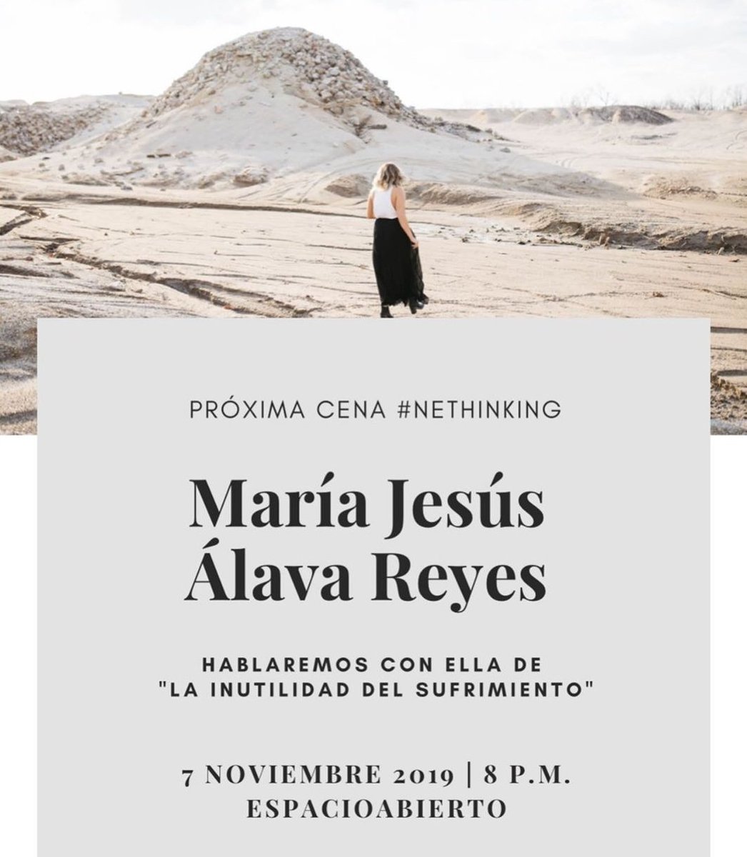 PsicoAlavaReyes's tweet photo. 📣Apunta en tu agenda tu próxima cita con @mjalavareyes 👏👏
💡#Nethinking
📆 7 de noviembre
⏰ 8 pm
👉 Organiza @EAbierto_Madrid
Y descubre cómo recuperar, por fin, tu vida! Perdónate bien, quiérete mejor, coge las riendas de tu vida!
#lainutilidaddelsufrimiento #psicologia https://t.co/KH019uJpim