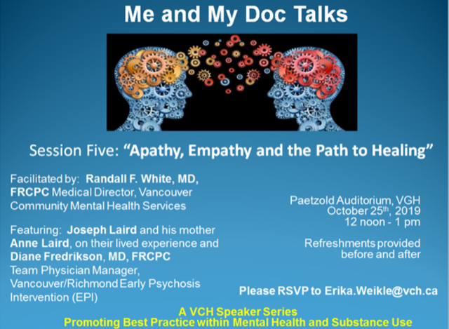 BCSchizophrenia's tweet photo. A @VCHhealthcare #SpeakerSeries promoting #bestpractices within #mentalhealth and #substanceuse. This help conveys what can happen when clients, #familymembers, and #healthcareproviders work together. RSVP today! #familysupport #hope2cope #smashstigma #familyinvolvement #hthbcp https://t.co/ngkCBI3Ykb
