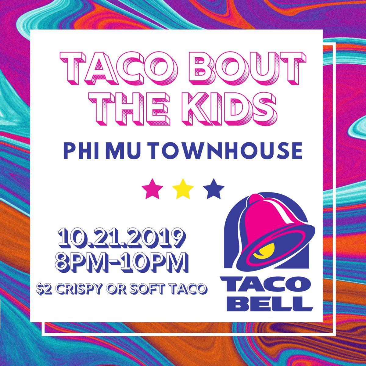 Come out to townhouse 6 @ bayou oaks tonight to get tacos in support of CMN Hospitals!🌟🎈