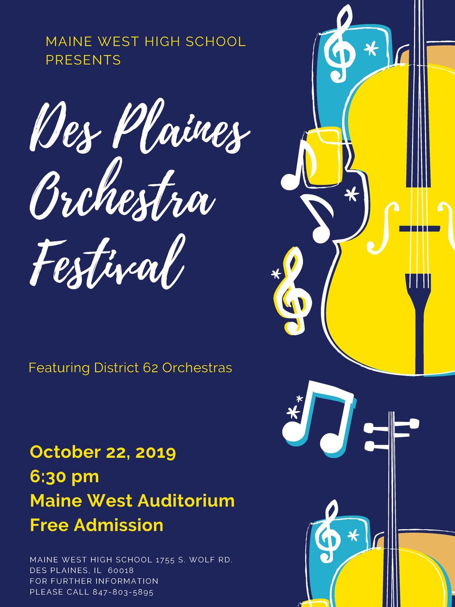 Come check out our first concert of the year with <a href="/62schools/">School District 62</a> orchestras! #festival #strings #maine207 <a href="/MWFineArts/">Maine West Fine Arts</a> <a href="/MWActivities/">ben.eth</a> <a href="/Maine_West/">Maine West</a>