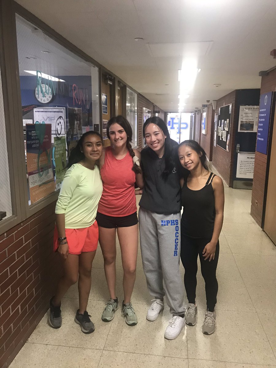 Always good when alumni stop by to say hi! Thanks for stopping by as we prepare for regionals Rachel Hsu! #hpgxc