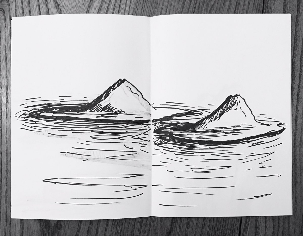 Islands, marker pen on paper #sketchaday #sketchday292