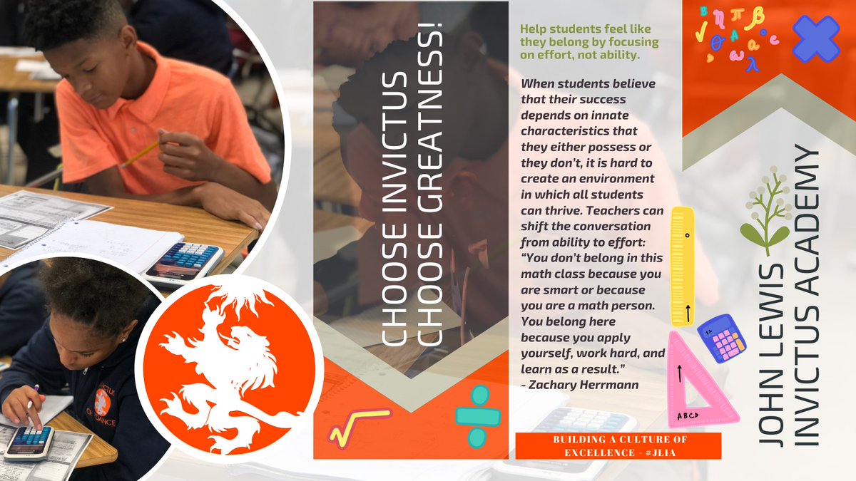 JLewisInvictus's tweet photo. Helping students feel like they belong by focusing on effort, not ability. #CHOOSEINVICTUS
@DrEmilyAMassey @apsupdate @Atldepsupt
@CarstarphenMJ @EuniceP821 @got2believeinu
@Howard_AP_JLIA @APGreen_JLIA https://t.co/OLHi7gZhEm