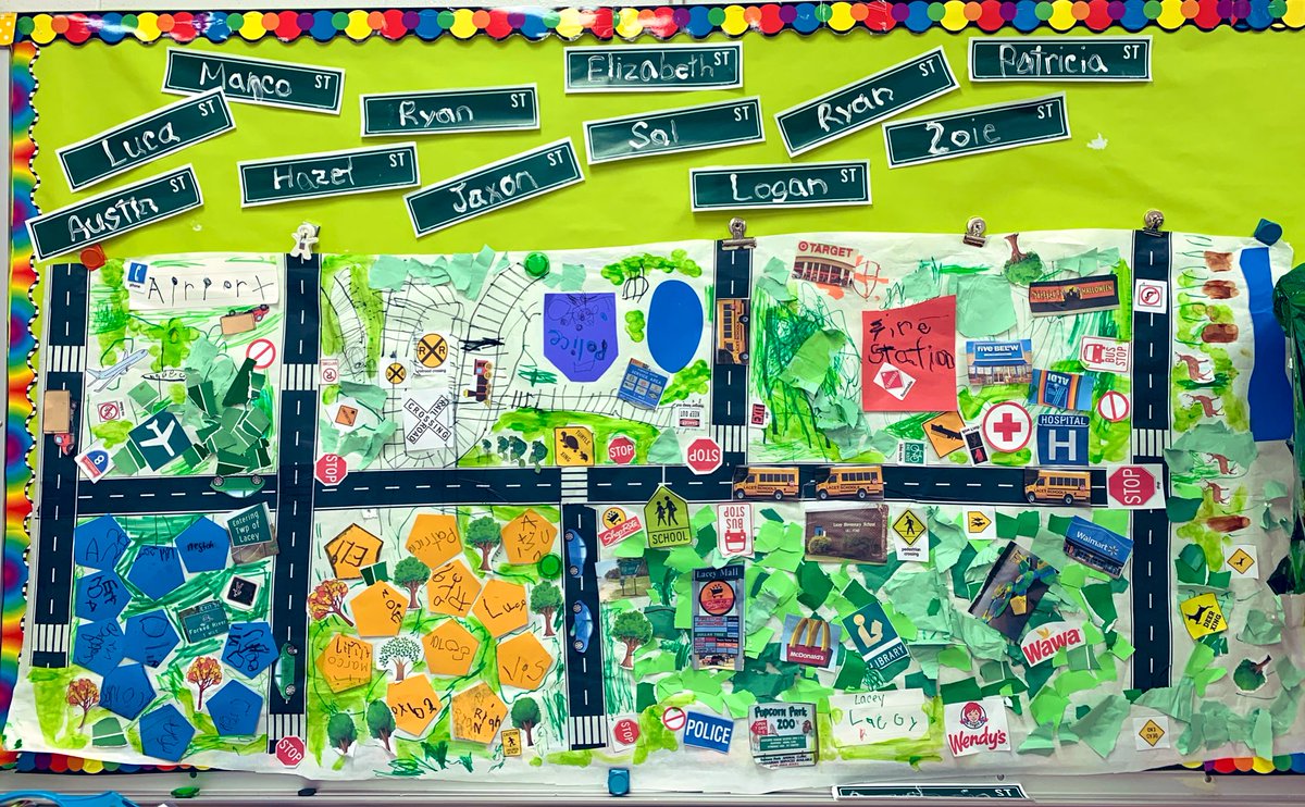 DanzDucks's tweet photo. Our sign study led us to make this amazing map. Students were unbelievably engaged in this interactive activity all day. #learningthroughplay #signstudy #creativecurriculum #perfectlyimperfectpreschool #laceylittlelions @PrincipalMPES @pauloneilledu #laceypop https://t.co/gohBqQp1o9