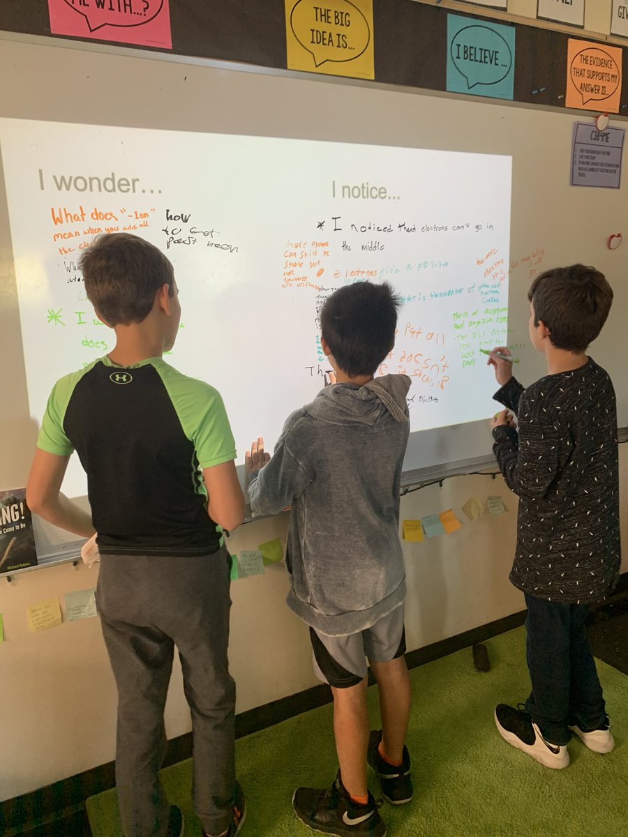 ed2edtech's tweet photo. Introduction to parts of an atom using “I notice... I wonder...” Students explore their questions about atomic structure using the PhET interactive. #mccallchat #inquiry #phet #interactivesimulations #makingmodels #inotice #iwonder https://t.co/TtXOV0Y4Jf
