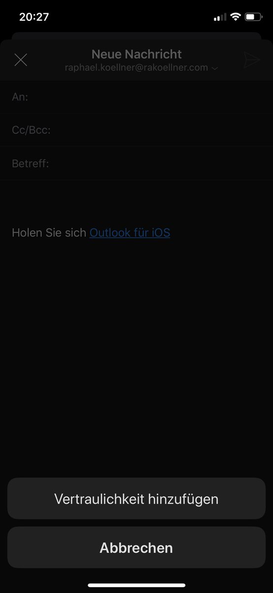 Ra_Koellner's tweet image. We get #MicrosoftInformationProtection #AzureIP #Labeling #Classification
in Outlook 4.8.0 on #iOS

 @Outlook Thank you soo much!
