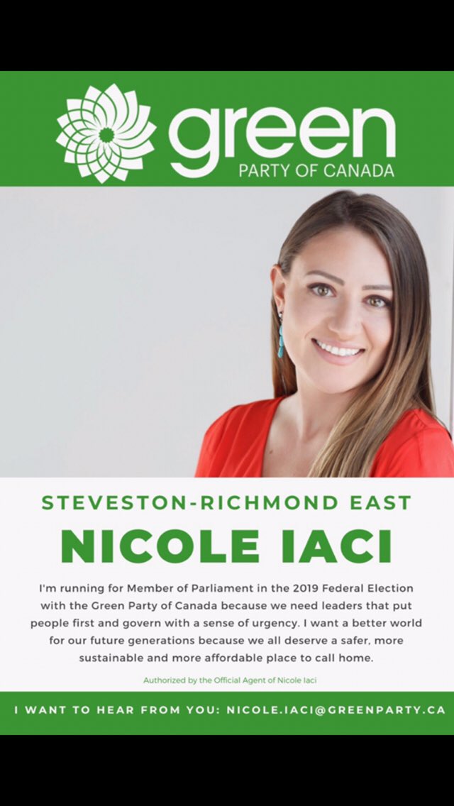 Kirs10Barnes's tweet photo. If you live in #Steveston #Richmond get out and Vote for @IaciNicole https://t.co/fFlyDO4cOL