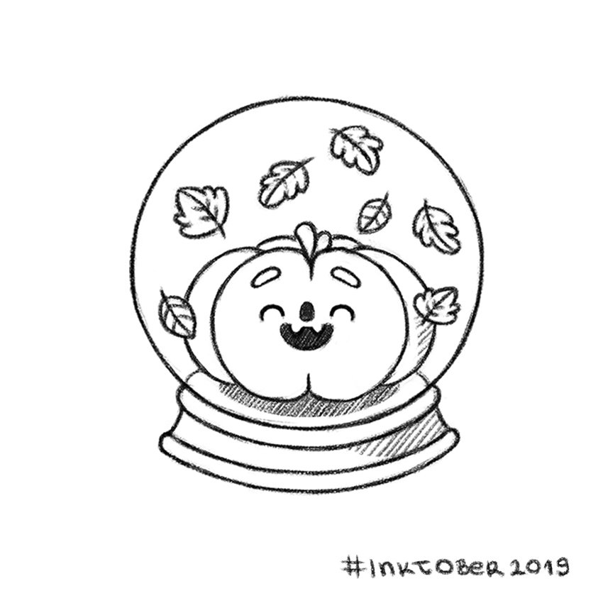Crystal ball for today🎃. #inktober #inktober2019 #childrensillustration