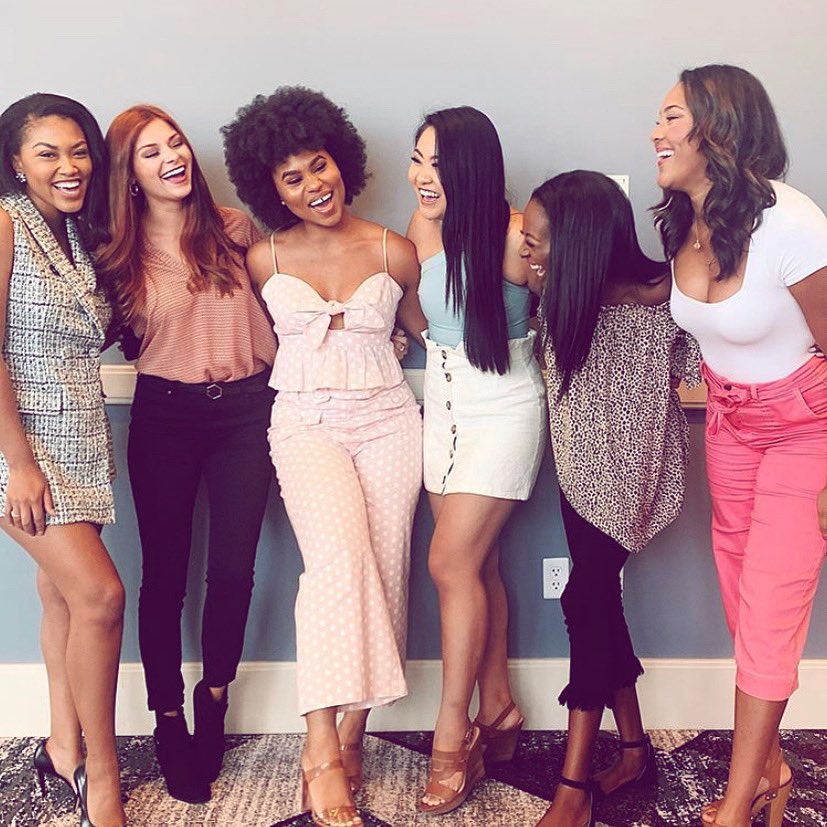 Class of 2020 pic coming soon, but until then we’ll share this gem posted by <a href="/MissAmericaCA/">Miss California</a> from this morning’s orientation with <a href="/nbc/">NBC Entertainment</a>! 

[L to R: <a href="/MissAmericaTN/">MissAmericaTN</a> , <a href="/MissAmericaAR/">Miss Arkansas</a> , <a href="/MissAmericaTX/">Miss Texas</a> , <a href="/MissAmericaCA/">Miss California</a> , <a href="/MissAmericaNC/">Miss North Carolina</a> , <a href="/MissAmericaMO/">Miss Missouri</a> ]