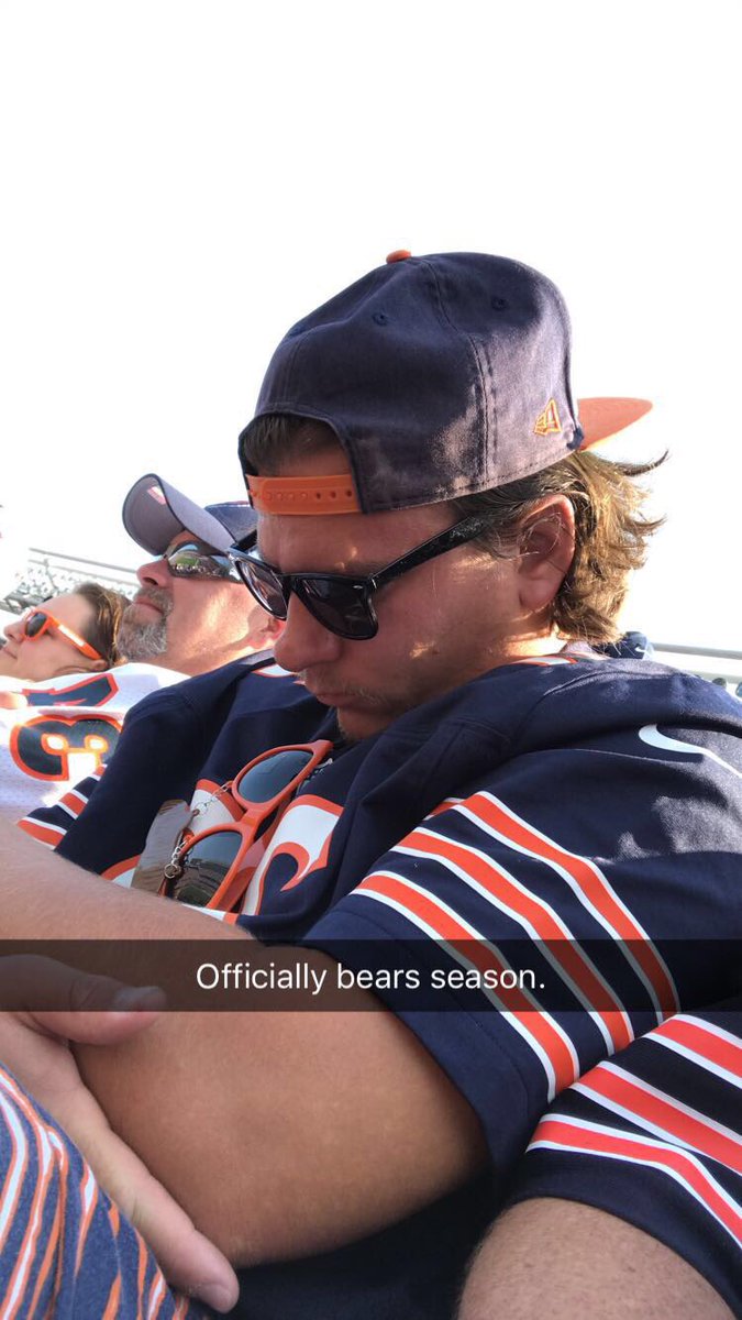 PJG1010's tweet photo. Official: The Bears are not dead until @dougchibe sleeps during a game. It was a staple of the rebuild and years of mediocrity. We have not seen it in over a year. Until that happens we still have hope. https://t.co/gDbH5a3I6O
