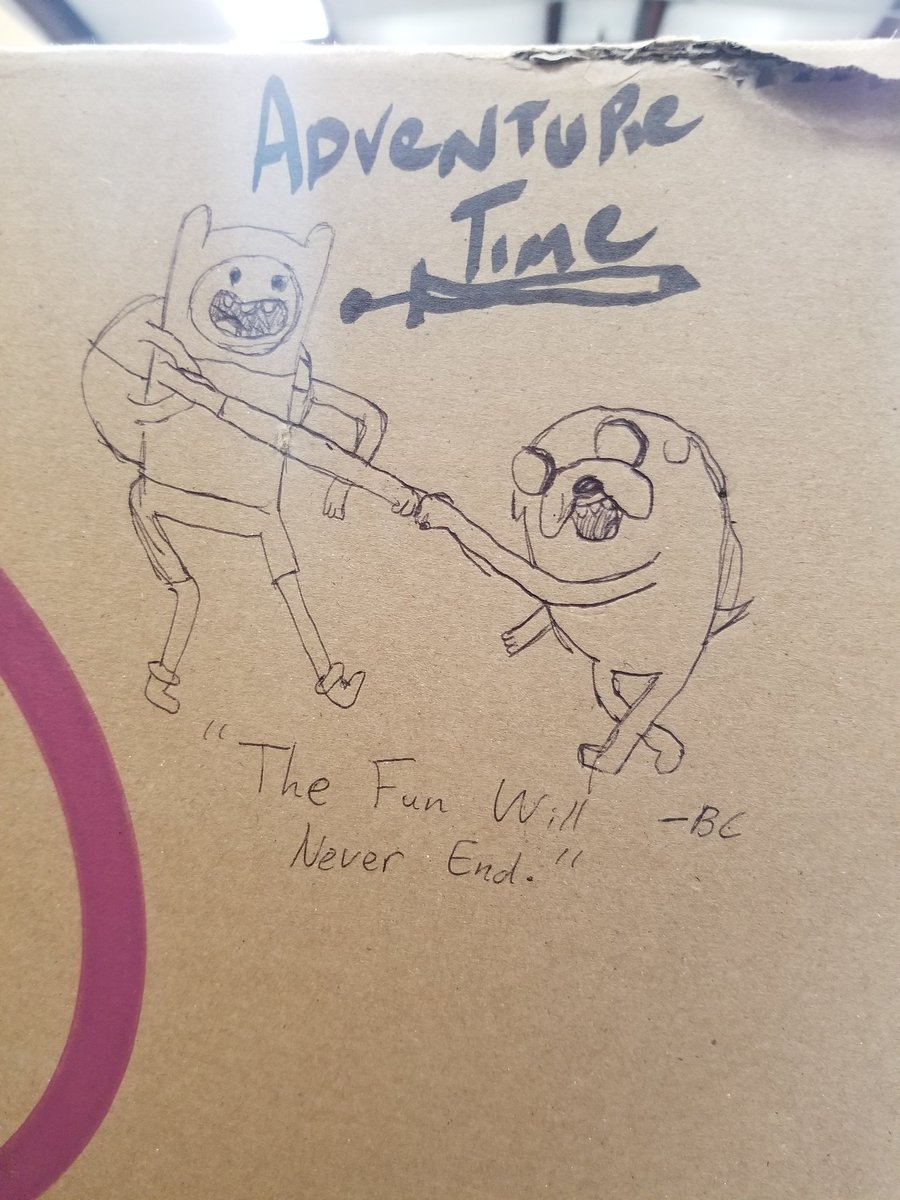 PinkKnightVR's tweet photo. What was your favorite episode of Adventure Time? Mine was probably "The Hall of Egress". Show really meant a lot to me.

I drew this and @Awesom3X wrote the text. 💞 
@AT_Scenes @AdventureTimeFP @AdventureTime_ https://t.co/G54gtAbARt