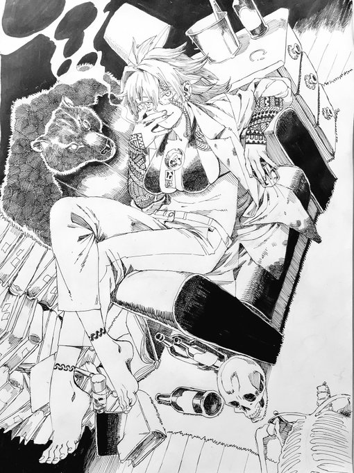 描き込みって言うほど書き込んでなかったから俺のアナログのモノクロ作画を見てくれ 