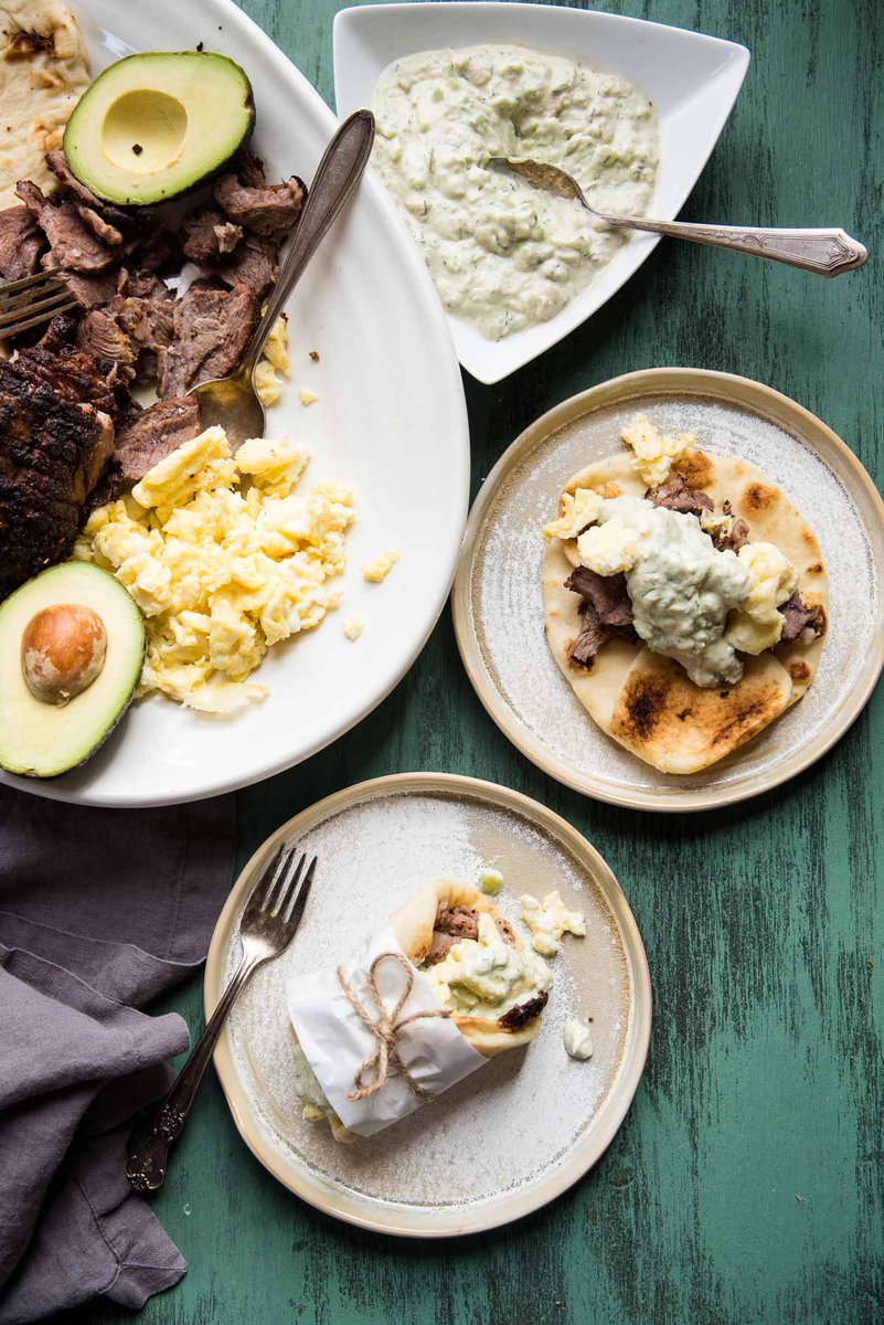 HungrThirstPlay's tweet photo. Avocado Toast:  I am the coolest breakfast.
Breakfast Lamb Gyro:  Hold my beer.

✨ NEW ✨ Breakfast Lamb Gyros with Avocado Tzatziki 
get the recipe at https://t.co/eo2s0Er9Nj https://t.co/FpwwDjfPeD