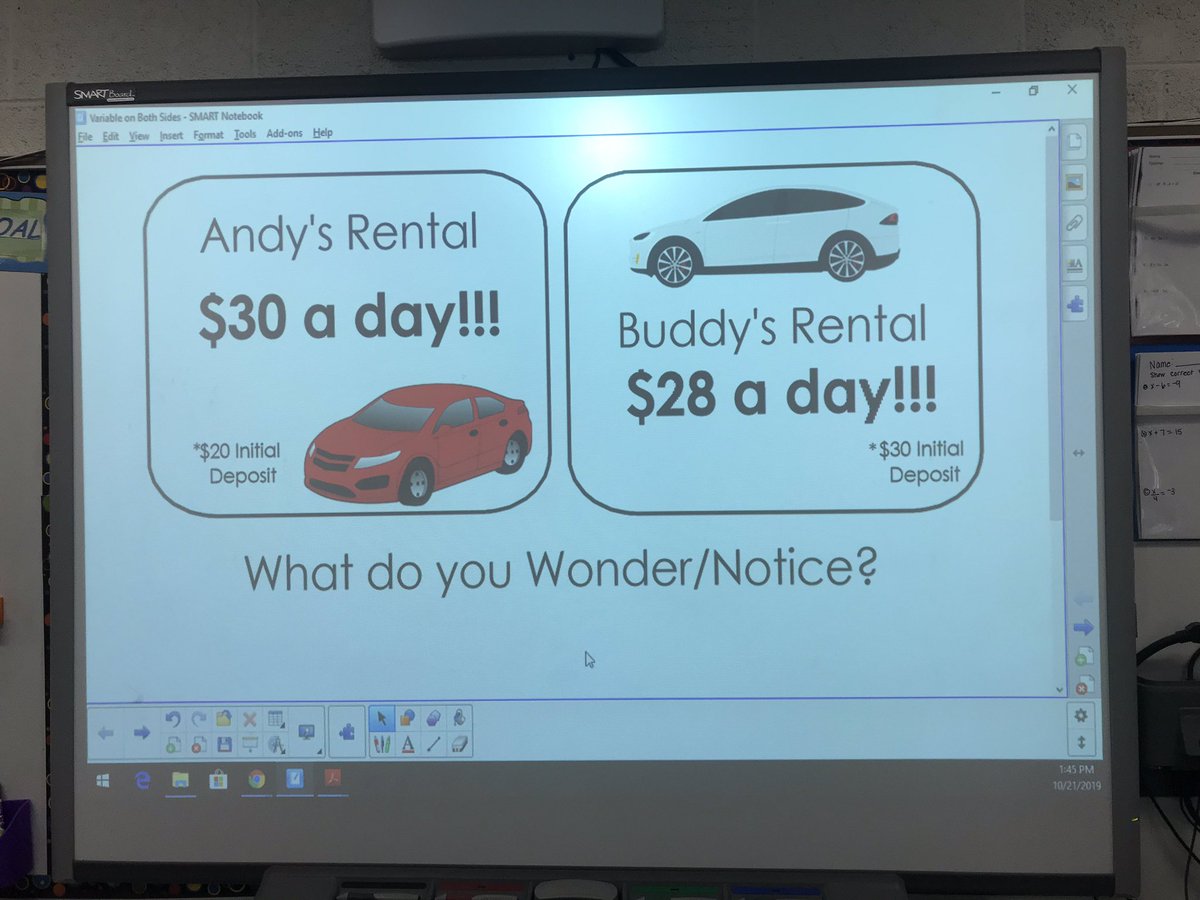 Always so refreshing to use a strategy and it actually works!!! <a href="/drrajshah/">Raj Shah</a> says to make it like a game and they’ll want to figure it out. Today was about introducing variable on both sides without them even realizing! Now I just need longer class periods 😂 #iteachmath #8thgrade
