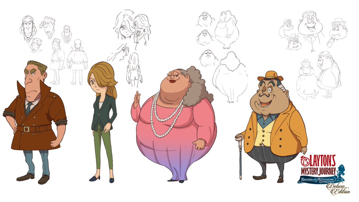 NintendoAmerica's tweet photo. Check out some of the character artwork from #LAYTONSMYSTERYJOURNEY: Katrielle and the Millionaires’ Conspiracy - Deluxe Edition and join Katrielle Layton when the game comes to #NintendoSwitch on 11/8.

🔎: https://t.co/lnQne4rysJ https://t.co/oWC1rkXAFY