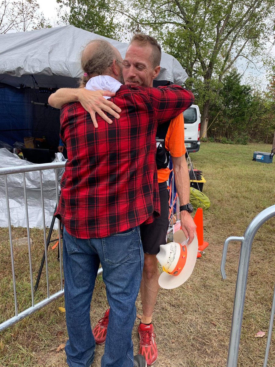 take_roots's tweet photo. I’m not crying, you’re crying. 

@runproctor &amp; creator of the infamous @BarkleyMarathon, Laz Lake! Two legends.

#BigsBackyardUltra #outrunrare https://t.co/oocPCy7oxe