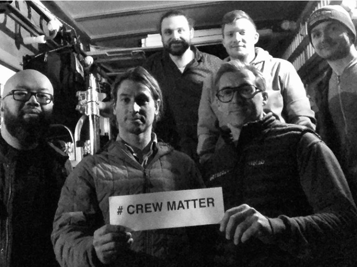 CrewMatter's tweet photo. Every single crew member @DNFilm... Thank you for your support of #CREWMATTER.
Our movement is about changing the way film production companies look after all their crew. 
Show your support, share a photo of your #CREWMATTER placard on your social channels and spread the word. https://t.co/tivgOwiMz5