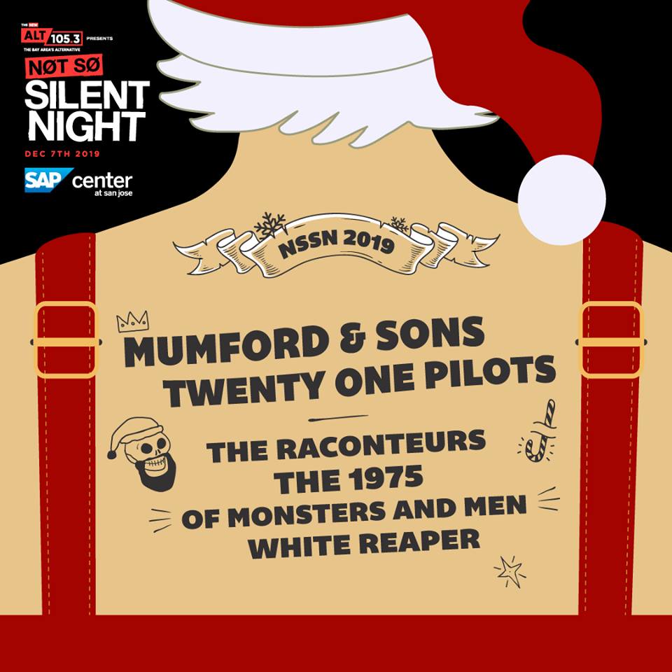 .@ALT1053Radio invited us to play their not so silent night on december 7th. join us in the bay area, we’d like to see you there. altradiosf.com/nssn