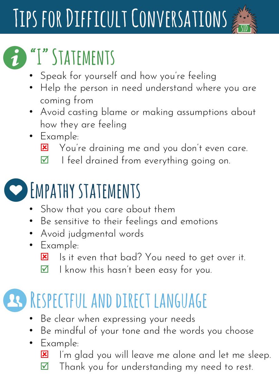 SuicideIsDiff's tweet photo. From talking about suicide to setting boundaries, difficult conversations come up frequently for suicide caregivers. We’ve compiled some tips to support you in those conversations! 

#SuicidePrevention #Caregiver #HelpfulTips #FreeResources #SuicideAwareness https://t.co/ITXmro1fG0